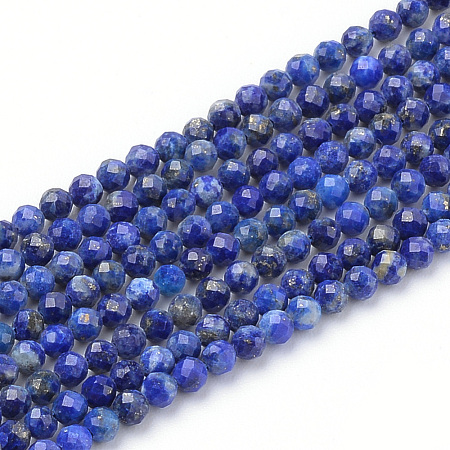 Natural Lapis Lazuli Beads Strands G-Q961-15-2.5mm-1