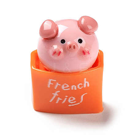 Opaque Resin Cute Pig Imitation Food Decoden Cabochons LS-CRES-M016-01B-1