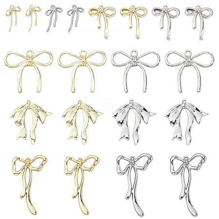 20Pcs 5 Styles 2 Colors Alloy Pendants FIND-DC0007-71-1
