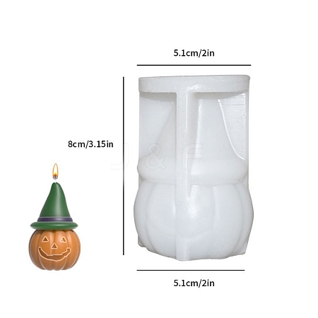 Halloween Hat Evil Pumpkin Aromatherapy Candle Silicone Mold PW-WG8B2BA-02-1