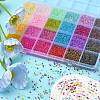 19200Pcs 24 Colors 12/0 Glass Seed Beads SEED-YW0001-87-5