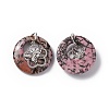 Natural Rhodonite Pendants G-P484-01P-06-2