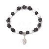 2Pcs Tibetan Style Alloy Charm Bracelets BJEW-JB12522-3