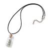 Glass Wish Bottle Pendant Necklace NJEW-JN04609-01-4