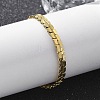 304 Stainless Steel Snake Link Chain Bracelets for Women LS-BJEW-F488-22G-2