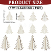 4 Styles Christmas Theme Unfinished Wood Solid Display Decorations DJEW-WH20002-21A-2