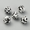 Leopar Print Pattern Silicone Beads LS-SIL-TAC0003-06C-2
