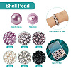 150Pcs 6 Colors Shell Pearl Beads Sets BSHE-TA00020-07-12