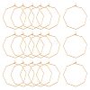 40Pcs Ion Plating(IP) 316 Stainless Steel Hoop Earrings Findings STAS-DC0003-91-1