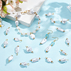 80Pcs 8 Styles Jewelry Making Findings Kits including ABS Plastic Imitation Pearl Pendants & Connector Charms PALLOY-WR00022-4