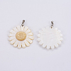 White Shell Pendants SSHEL-L008-36P-3