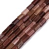 Natural Red Rabbit Hair Rutilated Quartz Beads Strands GG-N002-01A-11-2