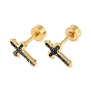 Glitter Cross Ear Fake Plugs EJEW-H105-30G-4