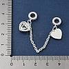 Brass Micro Pave Clear Cubic Zirconia Cable Chain European Beads KK-G531-07D-S-3