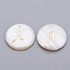 Freshwater Shell Pendants SHEL-Q018-01-G-2