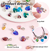 36Pcs 9 Colors Faceted Glass European Dangle Charms PALLOY-PH01654-4