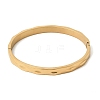 Hammered 304 Stainless Steel Hinged Bangles BJEW-D408-14G-2