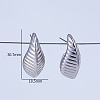 Irregular Texture Teardrop Brass Stud Earrings YK5502-4