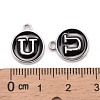 Platinum Plated Alloy Charms LS-ENAM-S118-02U-P-3