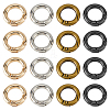 24Pcs 4 Colors Alloy Spring Gate Rings FIND-HS0001-26B-1