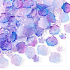 100Pcs 4 Styles Baking Paint Transparent Glass Bead Caps DGLA-TA0001-50-3