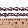 Electroplate Transparent Glass Beads Strands GL-N002-01A-A16-4