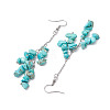 Synthetic Turquoise Chips Cluster Earrings EJEW-JE05837-4