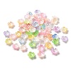 Gradient Color Acrylic Bead Caps X-OACR-Z028-01-1
