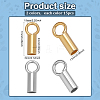 30Pcs 2 Colors Rhodium Plated 925 Sterling Silver Cord Ends STER-ME0001-41A-2