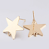 Brass Stud Earring Findings KK-F744-04KCG-2