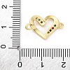 Brass Micro Pave Cubic Zirconia Connector Charms KK-S510-37G-02-3