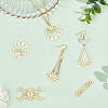 CREATCABIN 10Pcs 5 Style 201 Stainless Steel Laser Cut Pendants STAS-CN0001-23G-4