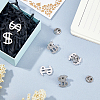 6Pcs Dollar Sign Brass Lapel Pin Backs for Backpack Clothes JEWB-FH0003-06-4