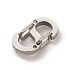 Non-Tarnish 304 Stainless Steel Push Gate Snap Key Clasps STAS-L207-23B-P-2