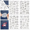 4 Sheets 11.6x8.2 Inch Stick and Stitch Embroidery Patterns DIY-WH0455-065-1