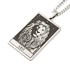 Non-Tarnish 304 Stainless Steel Tarot Pendant Necklaces NJEW-A026-01P-05-2