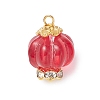 6Pcs Glass & Alloy Pendants PALLOY-JF04636-3