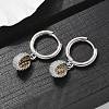 Brass Cubic Zirconia Hoop Earrings EJEW-Q015-01P-D-4