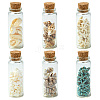 6Pcs 3 Sets 3 Styles Transparent Glass Wishing Bottle Decoration AJEW-CN0004-05-1