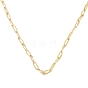 Rack Plating 304 Stainless Steel Paperclip Chain Necklaces NJEW-Q348-01G-1-1