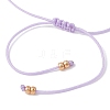7Pcs 7 Colors Adjustable Round Glass Seed Beads Braided Bead Bracelets Set for Women BJEW-MZ00288-5