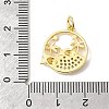 Brass Micro Pave Cubic Zirconia Pendants KK-P343-01B-G-3