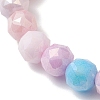 Electroplate Glass Round Beads Stretch Bracelets for Women BJEW-JB12630-02-3