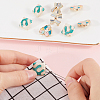 12pcs 3 Style Bowknot/Heart/Square 1-Hole Alloy Enamel Shank Buttons BUTT-GF0003-81-6