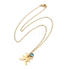 304 Stainless Steel Glass Drill Birth Stone Constellation Pendant Necklaces STAS-D305-08G-L-3
