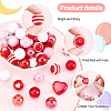   1 Set Mixed Style Acrylic Round Beads Sets SACR-PH0001-52J-4