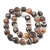 Dyed & Heated Natural Banded Agate Beads Strands G-C116-A83-01-3