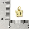 Real 18K Gold Plated Brass Pave Cubic Zirconia Pendants KK-M283-10C-01-3