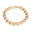 304 Stainless Steel Cuban Link Chain Bracelets for Women Men BJEW-F488-31G-4