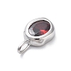 925 Sterling Silver Cubic Zirconia Oval Charms STER-S006-01S-A-2